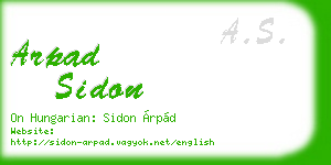 arpad sidon business card